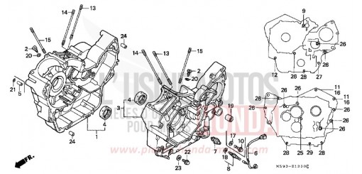 CARTER MOTEUR NTV650P de 1993